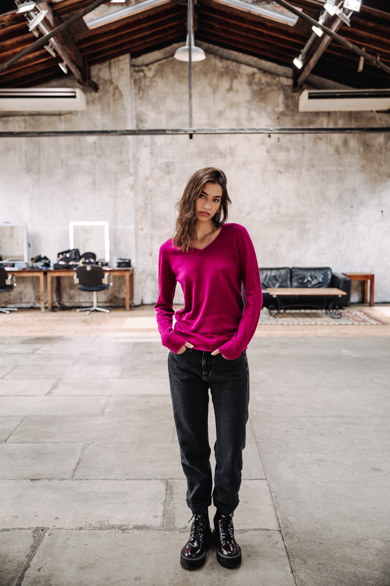 Pull ajusté Femme Lorelia festival fuchsia | Freeman T. Porter