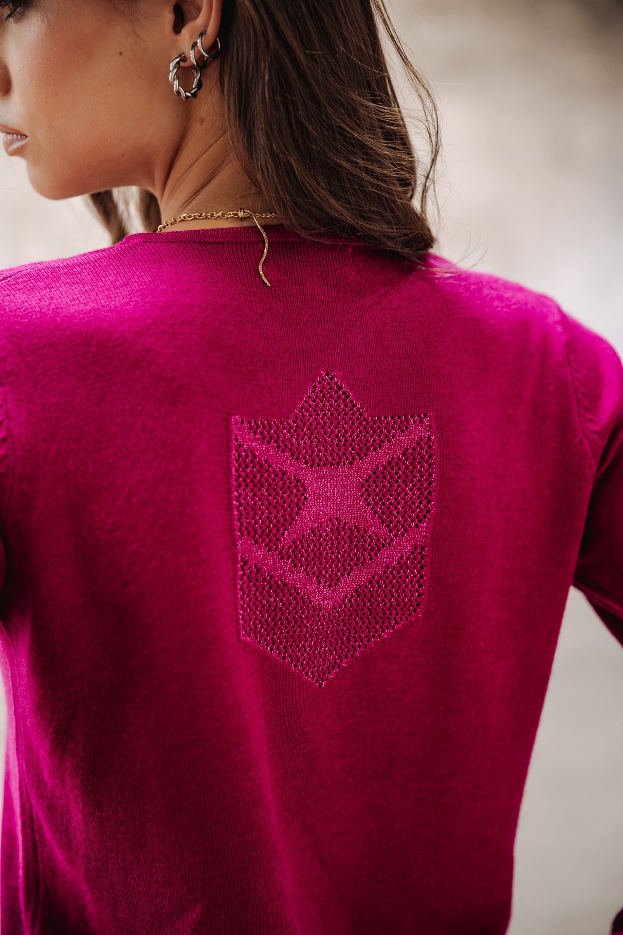 Pull ajusté Femme Lorelia festival fuchsia | Freeman T. Porter
