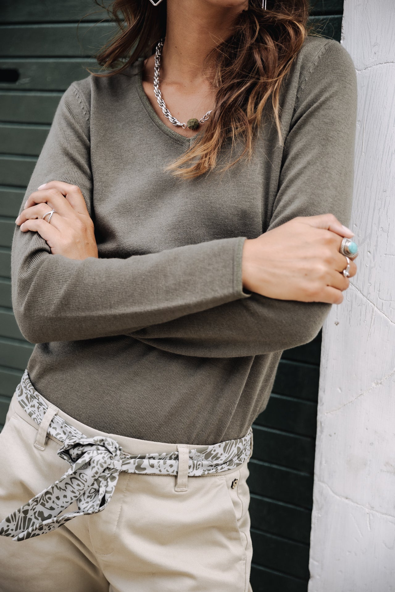 Pull ajusté Femme Lorelia tea leaf | Freeman T. Porter
