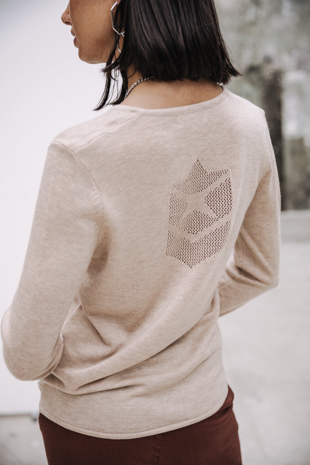 Pull ajusté Mujer Lorelia beige | Freeman T. Porter