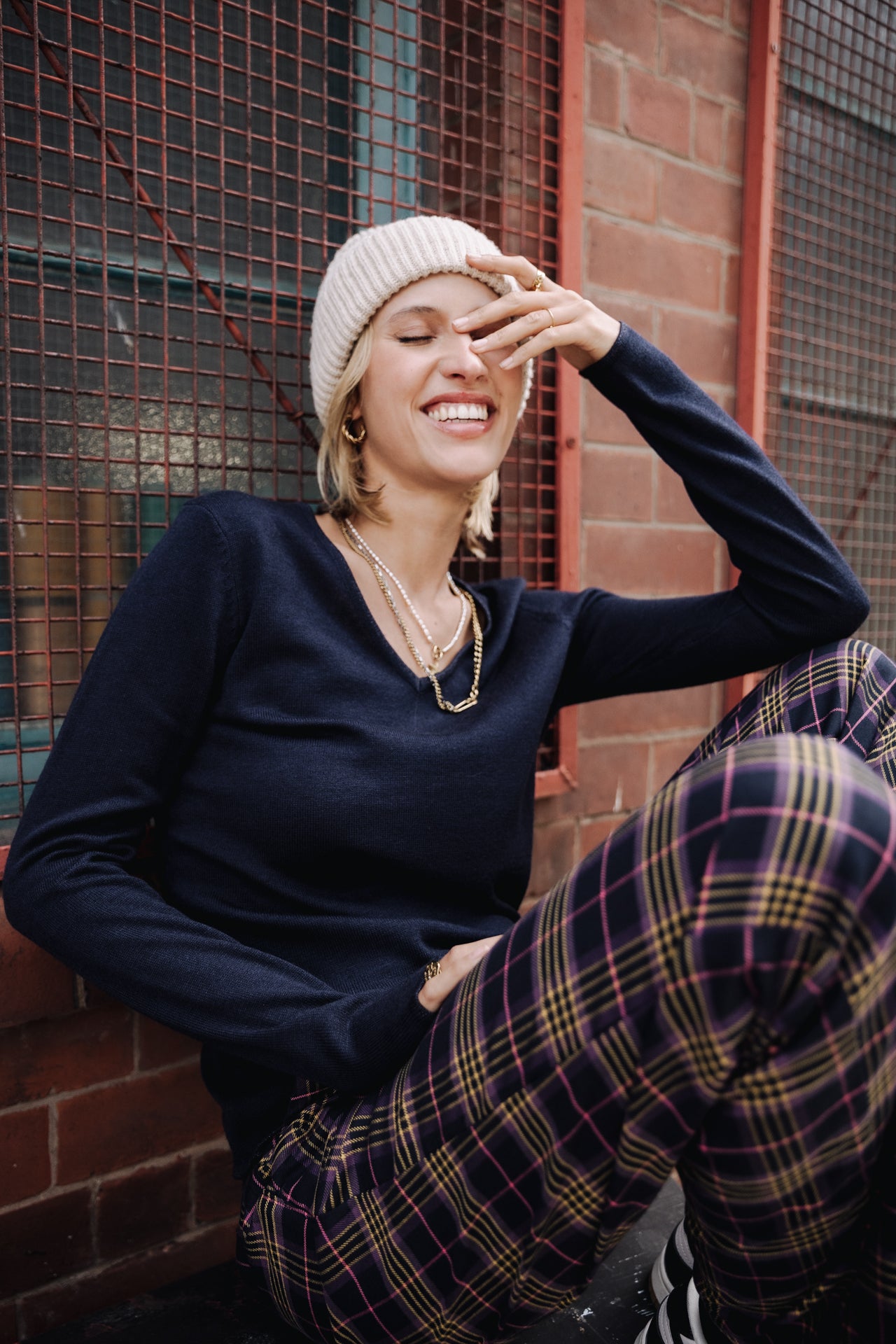Pull ajusté Woman Lorelia dark blue | Freeman T. Porter