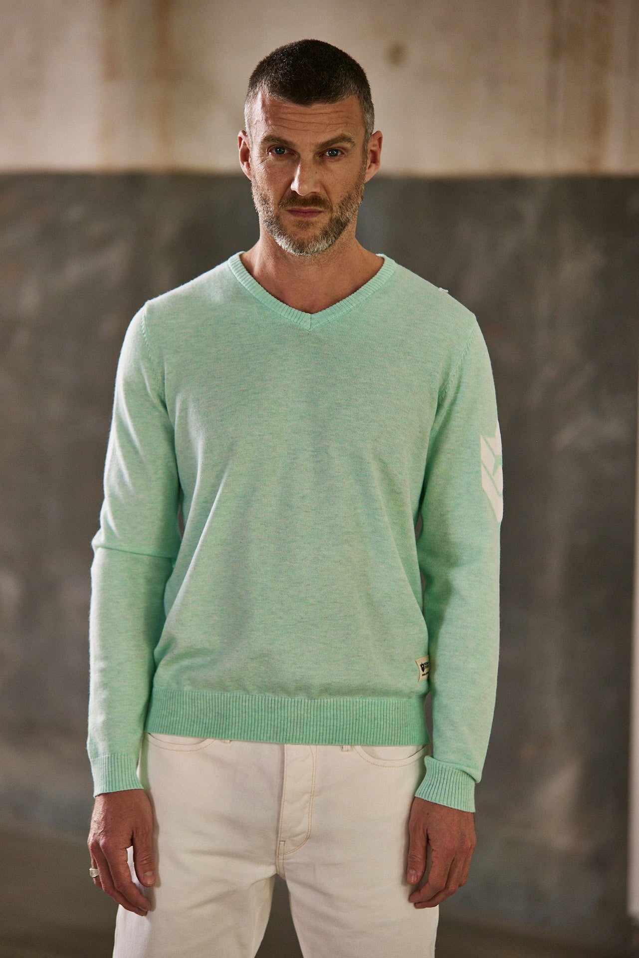 Pull col V Homme Edgar Trosa glacier | Freeman T. Porter