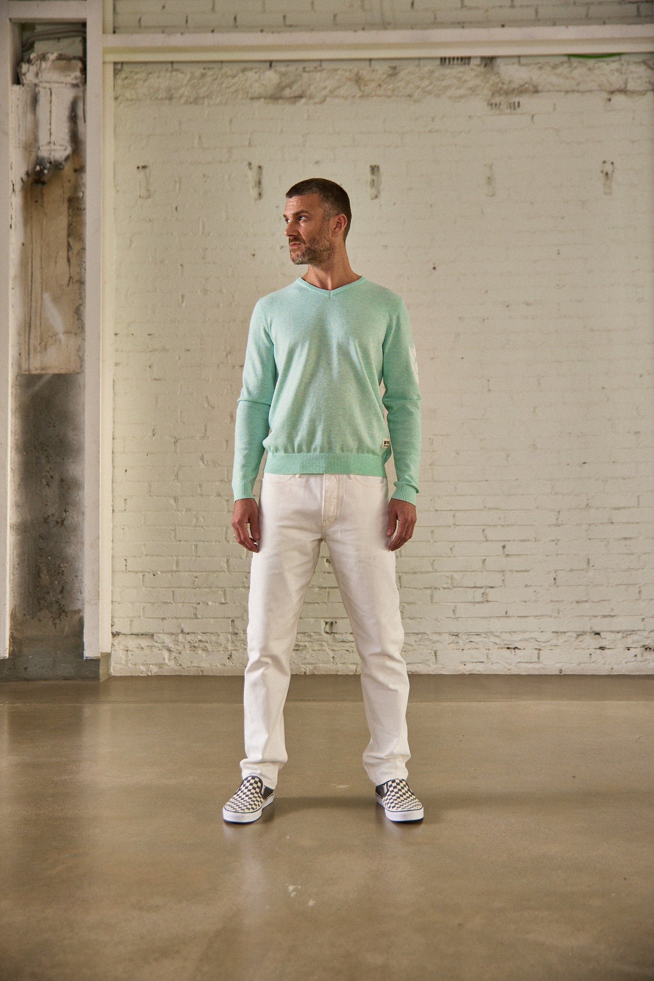 Pull col V Homme Edgar Trosa glacier | Freeman T. Porter