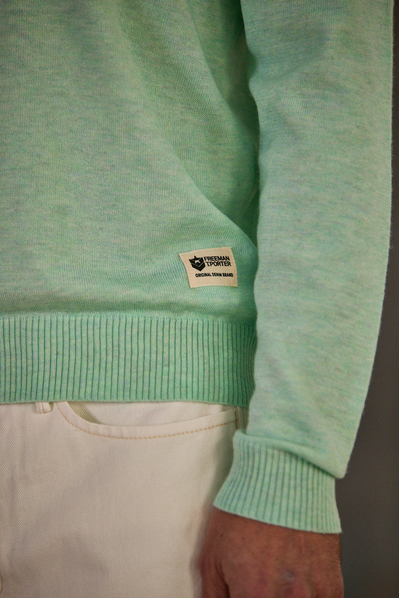 Pull col V Homme Edgar Trosa glacier | Freeman T. Porter