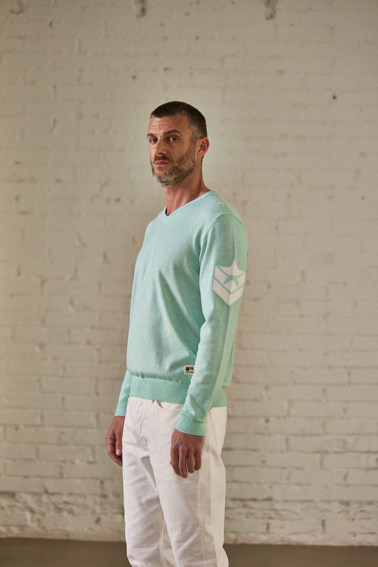 Pull col V Homme Edgar Trosa glacier | Freeman T. Porter