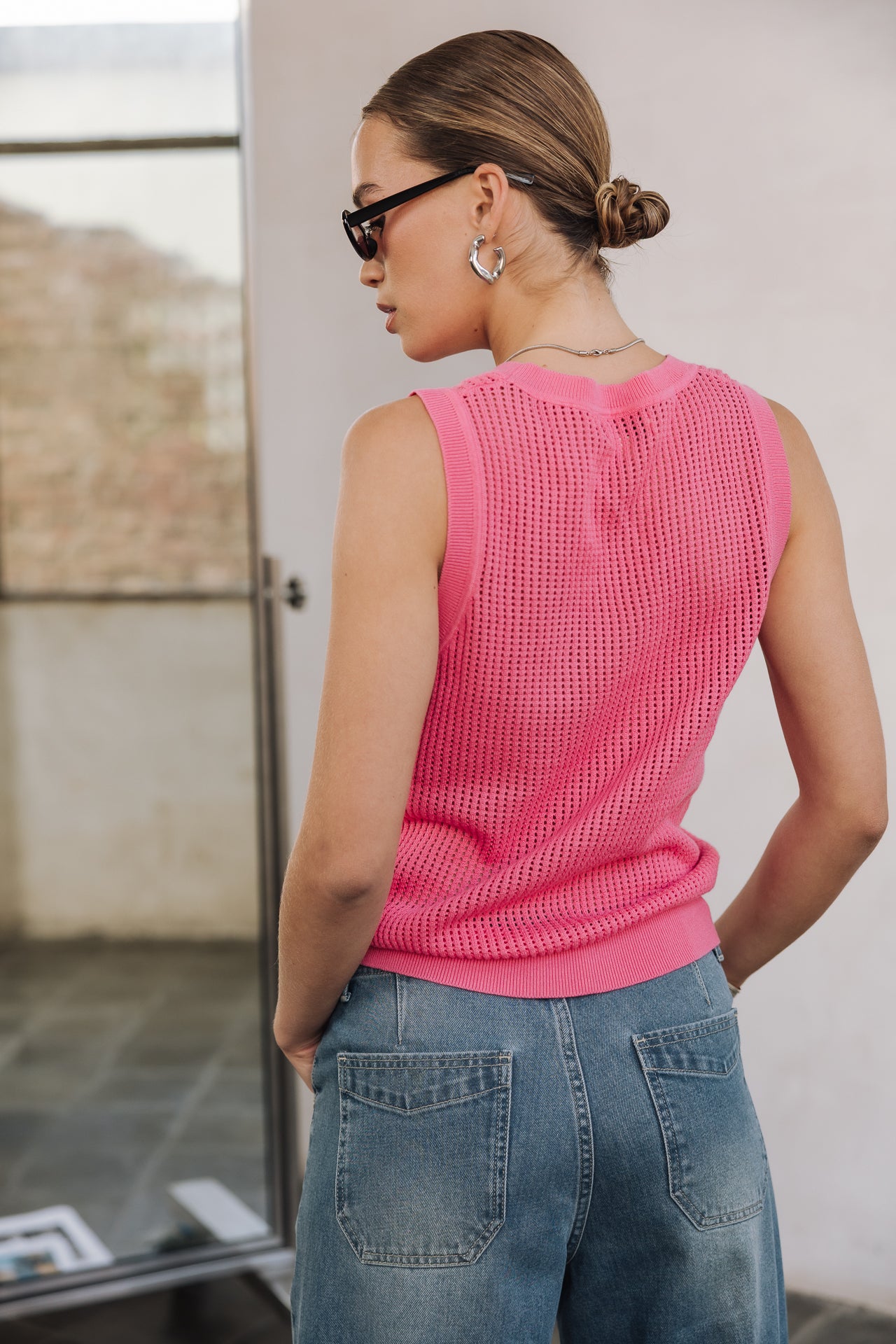 Débardeur en maille Femme Dulcia Mesh bubblegum | Freeman T. Porter