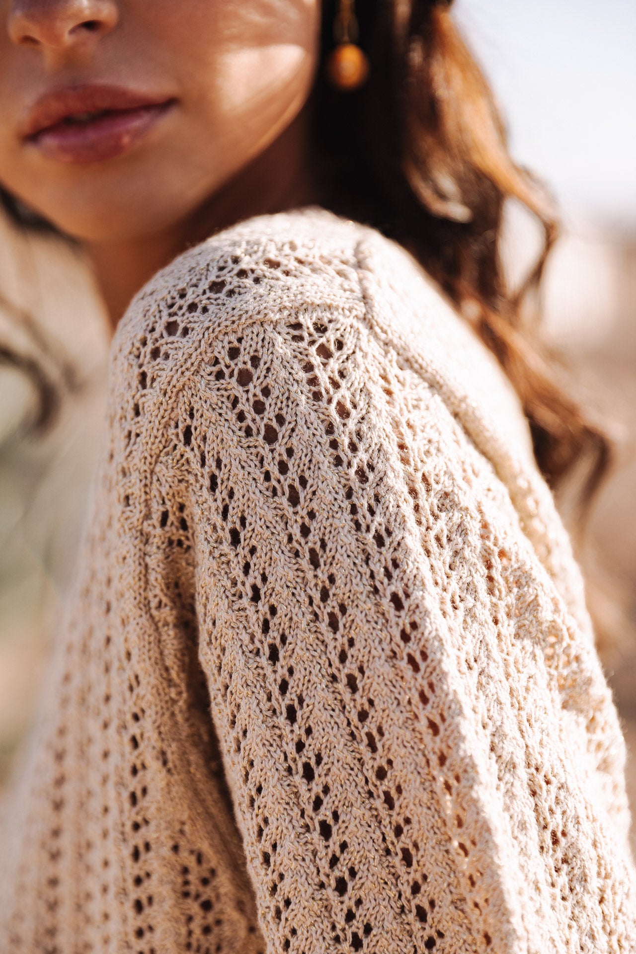 Pullover aus Lochstrick Frau Peronelle LX gold | Freeman T. Porter
