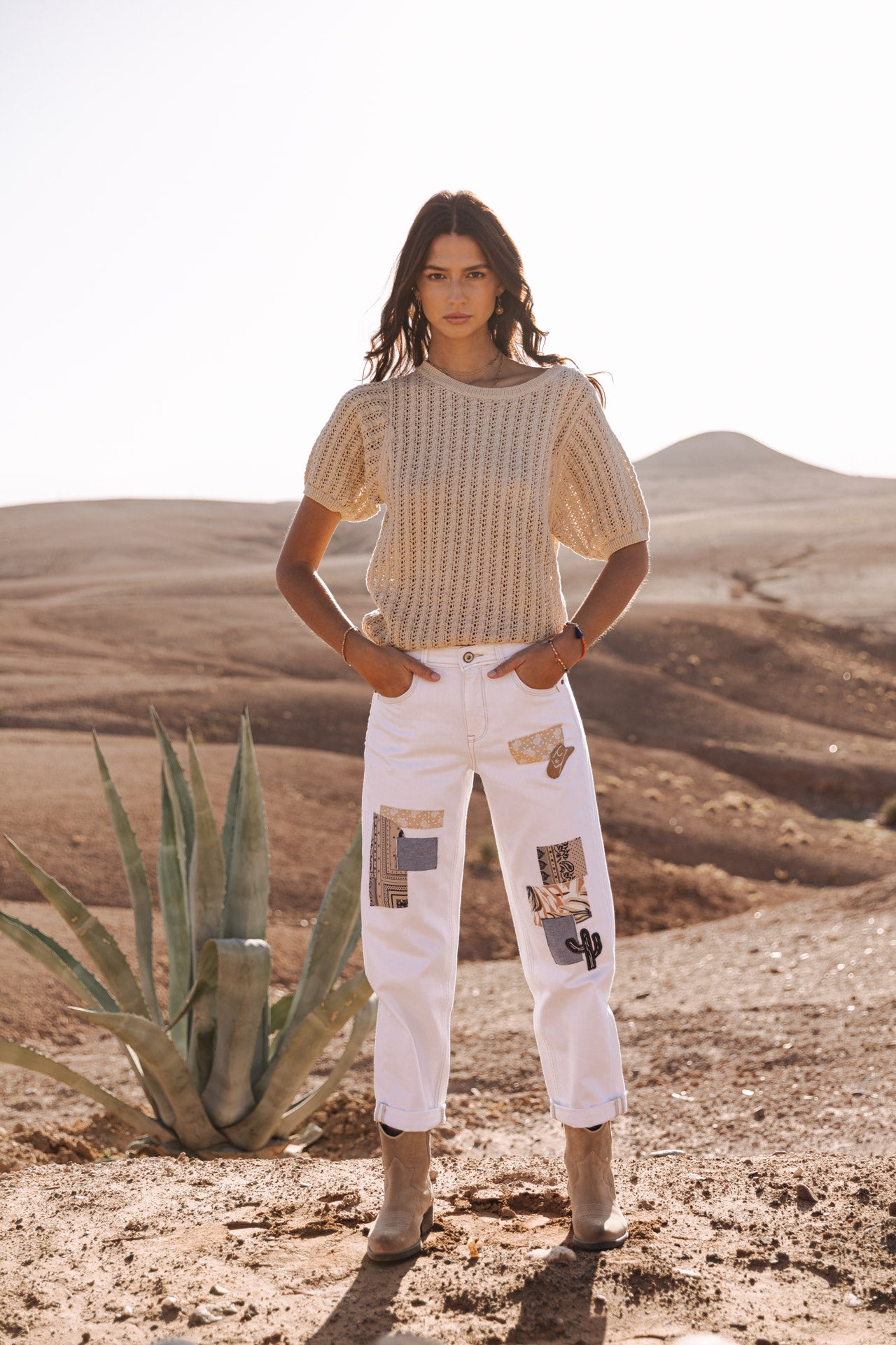 Pullover aus Lochstrick Frau Peronelle LX gold | Freeman T. Porter