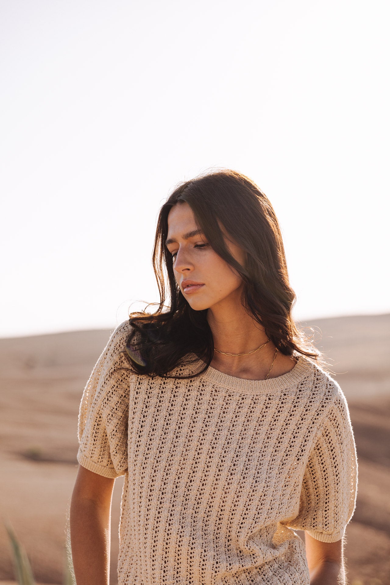 Pullover aus Lochstrick Frau Peronelle LX gold | Freeman T. Porter
