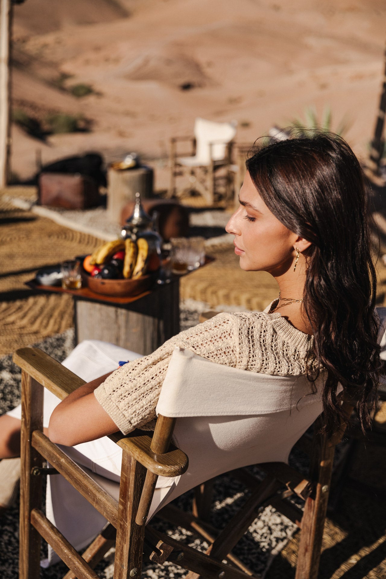Pullover aus Lochstrick Frau Peronelle LX gold | Freeman T. Porter