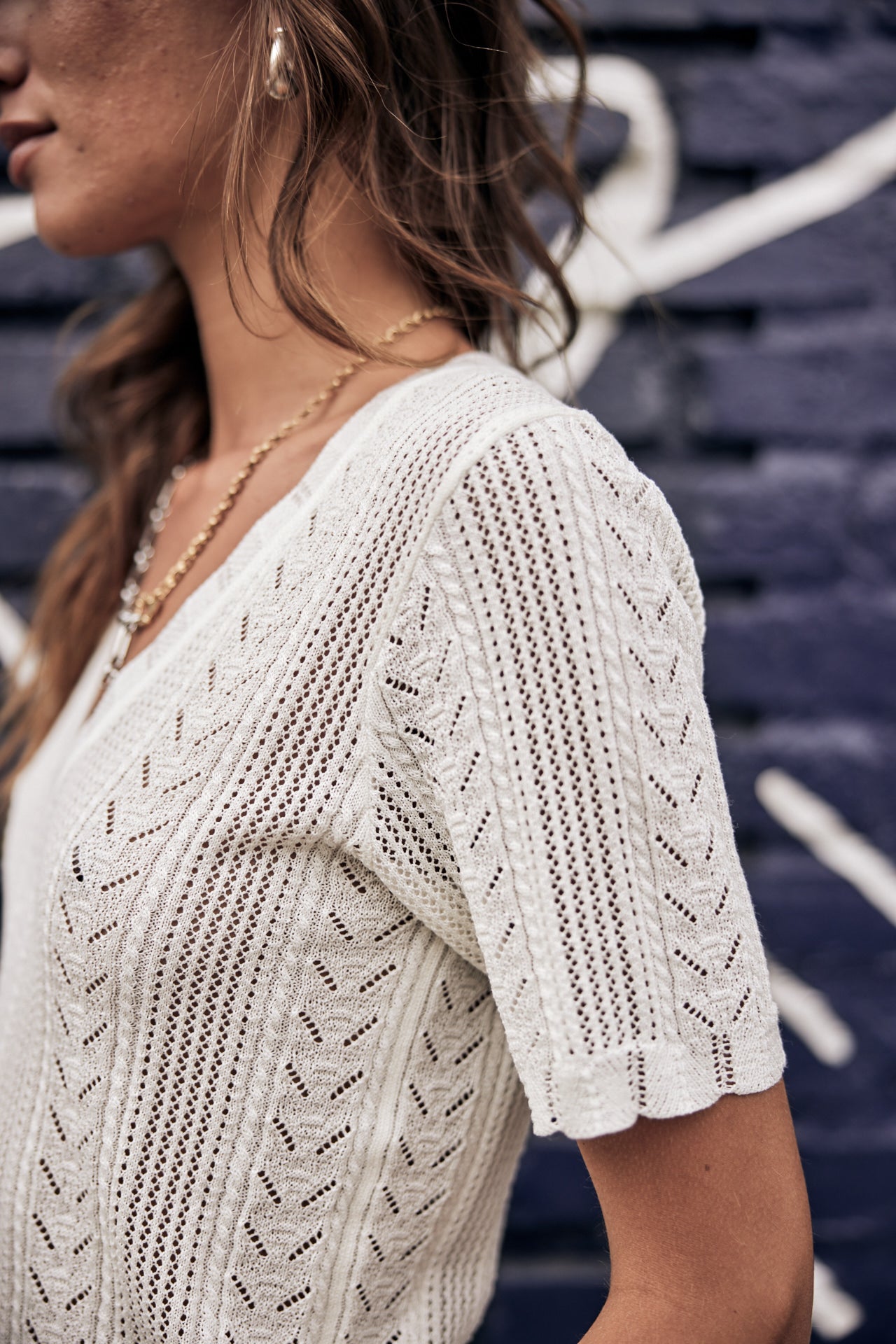 Pull manches courtes Woman Polane white | Freeman T. Porter