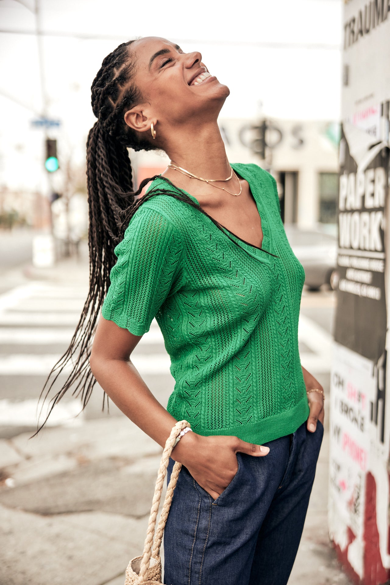 Pull manches courtes Woman Polane jolly green | Freeman T. Porter