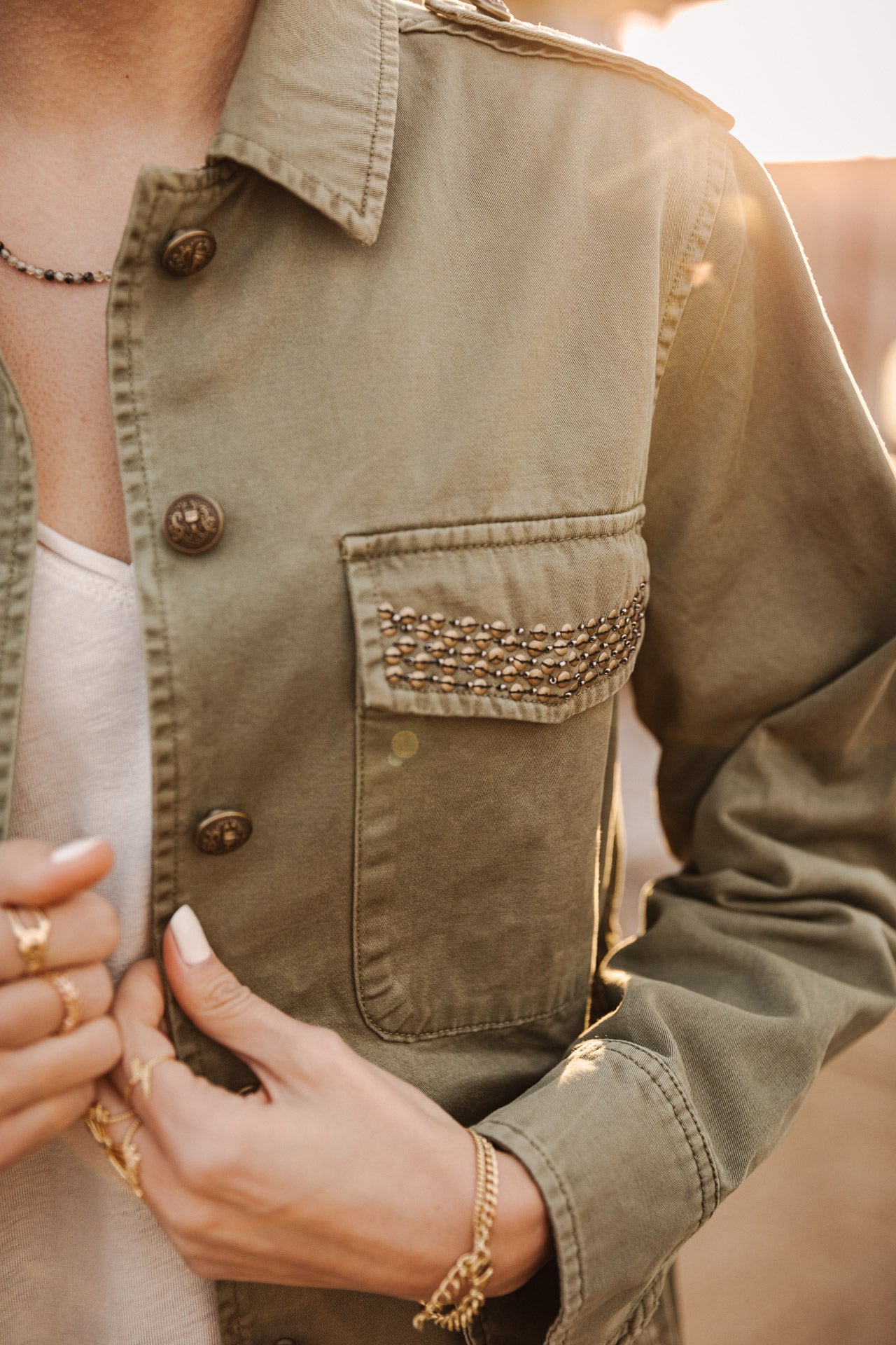 Veste cargo Femme Maylis Wild light khaki | Freeman T. Porter