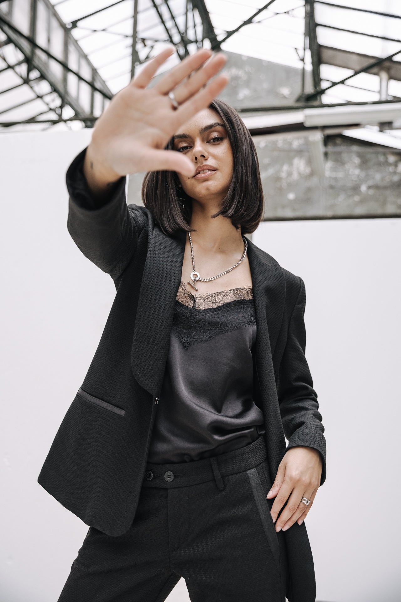 Blazer cintré Femme Stessy Socially black | Freeman T. Porter