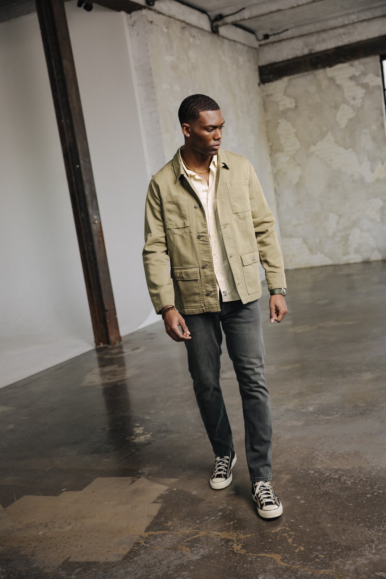 Veste chemise Homme Luck Epic deep lichen green | Freeman T. Porter