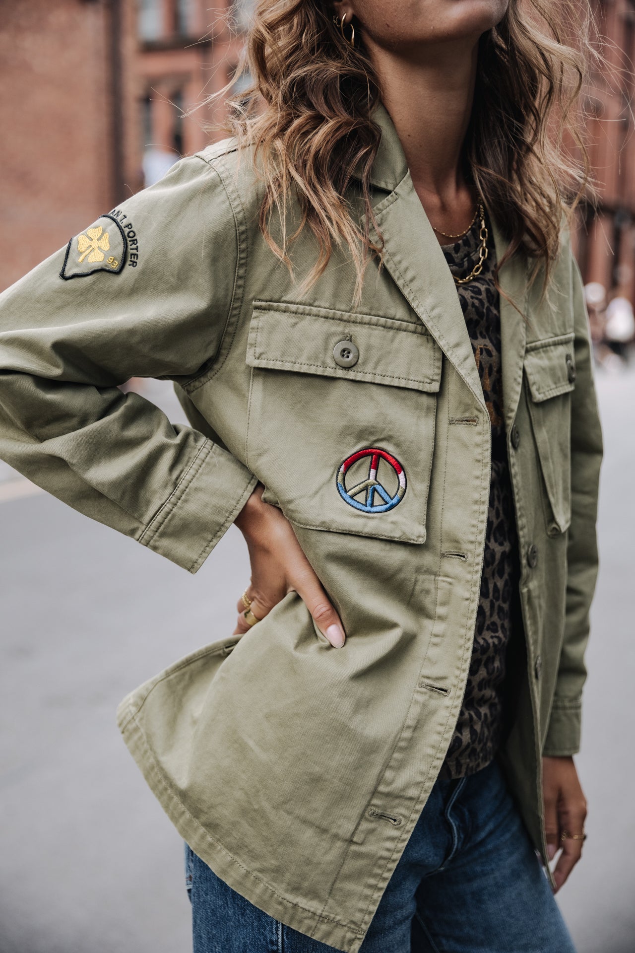 Surchemise à patches Femme Venty Patches 2 light khaki | Freeman T. Porter