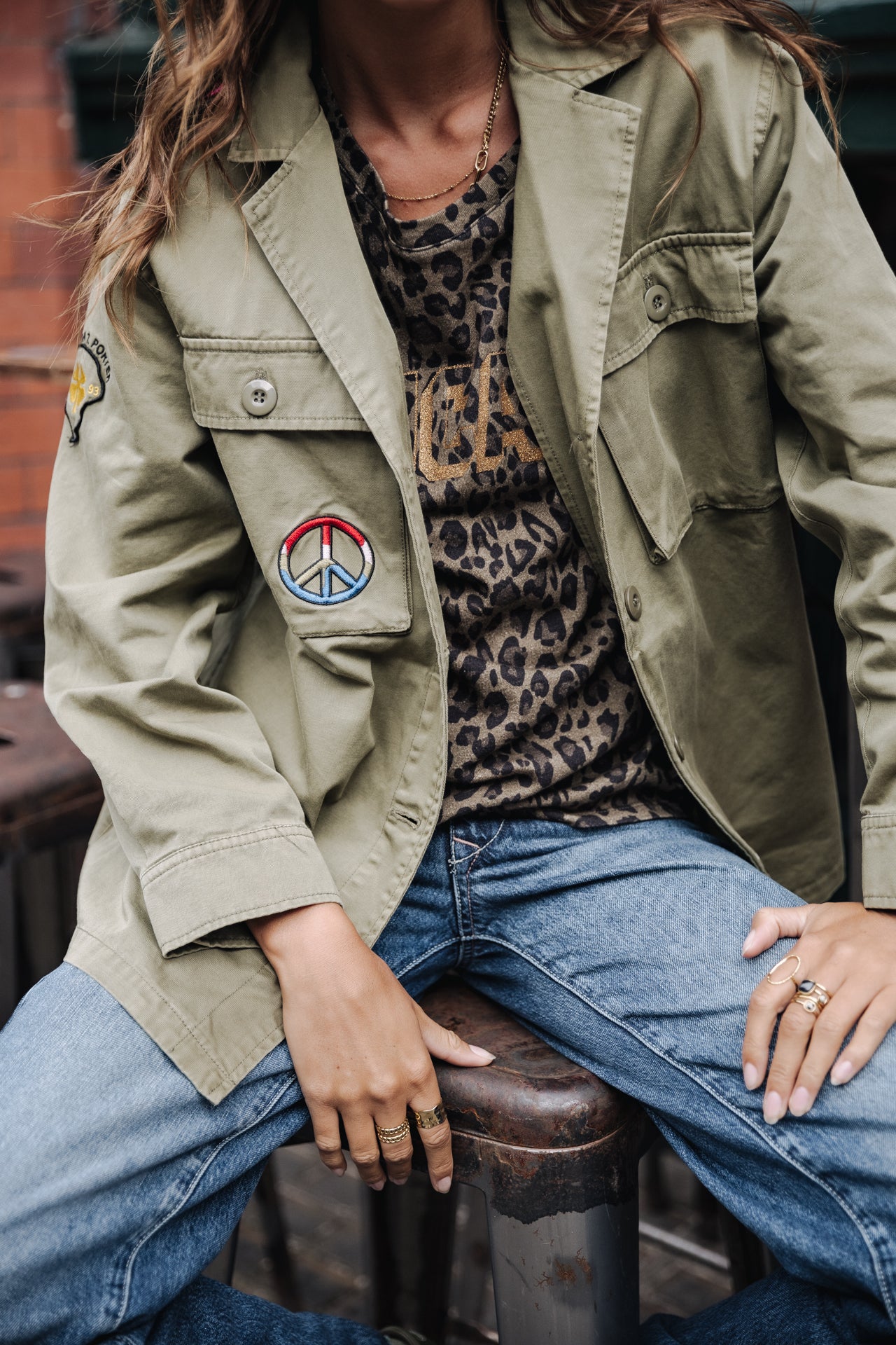 Surchemise à patches Femme Venty Patches 2 light khaki | Freeman T. Porter