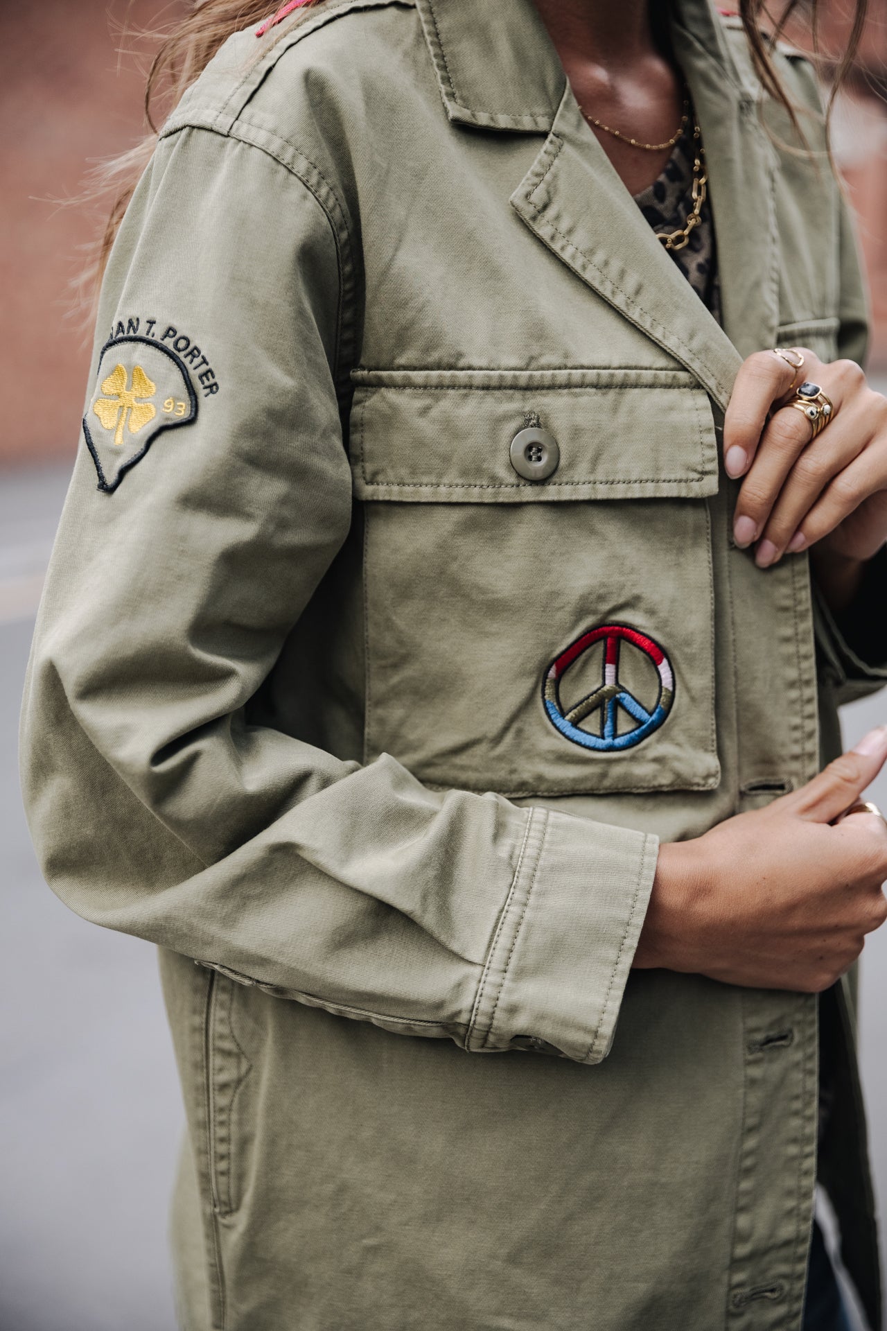 Surchemise à patches Femme Venty Patches 2 light khaki | Freeman T. Porter