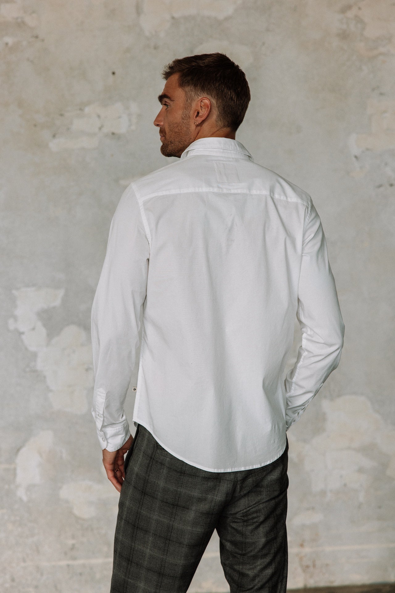 Eng anliegendes Hemd Mann Yoris Poplin bright white | Freeman T. Porter