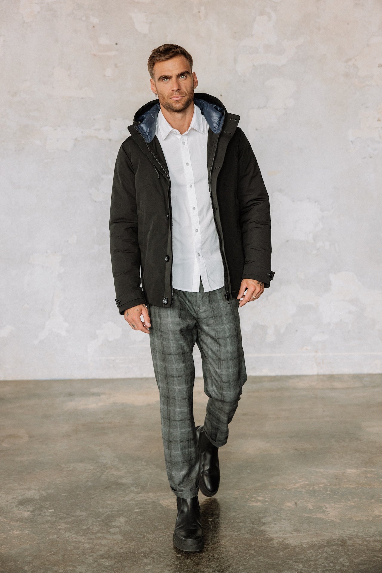 Eng anliegendes Hemd Mann Yoris Poplin bright white | Freeman T. Porter