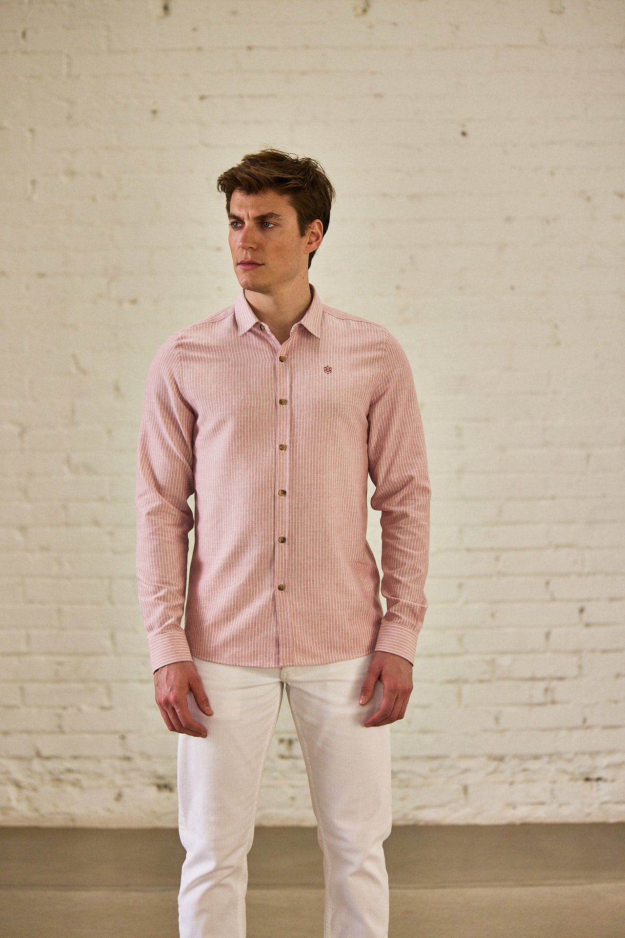 Chemise ajustée Homme Yoris Tokka dusty rose | Freeman T. Porter