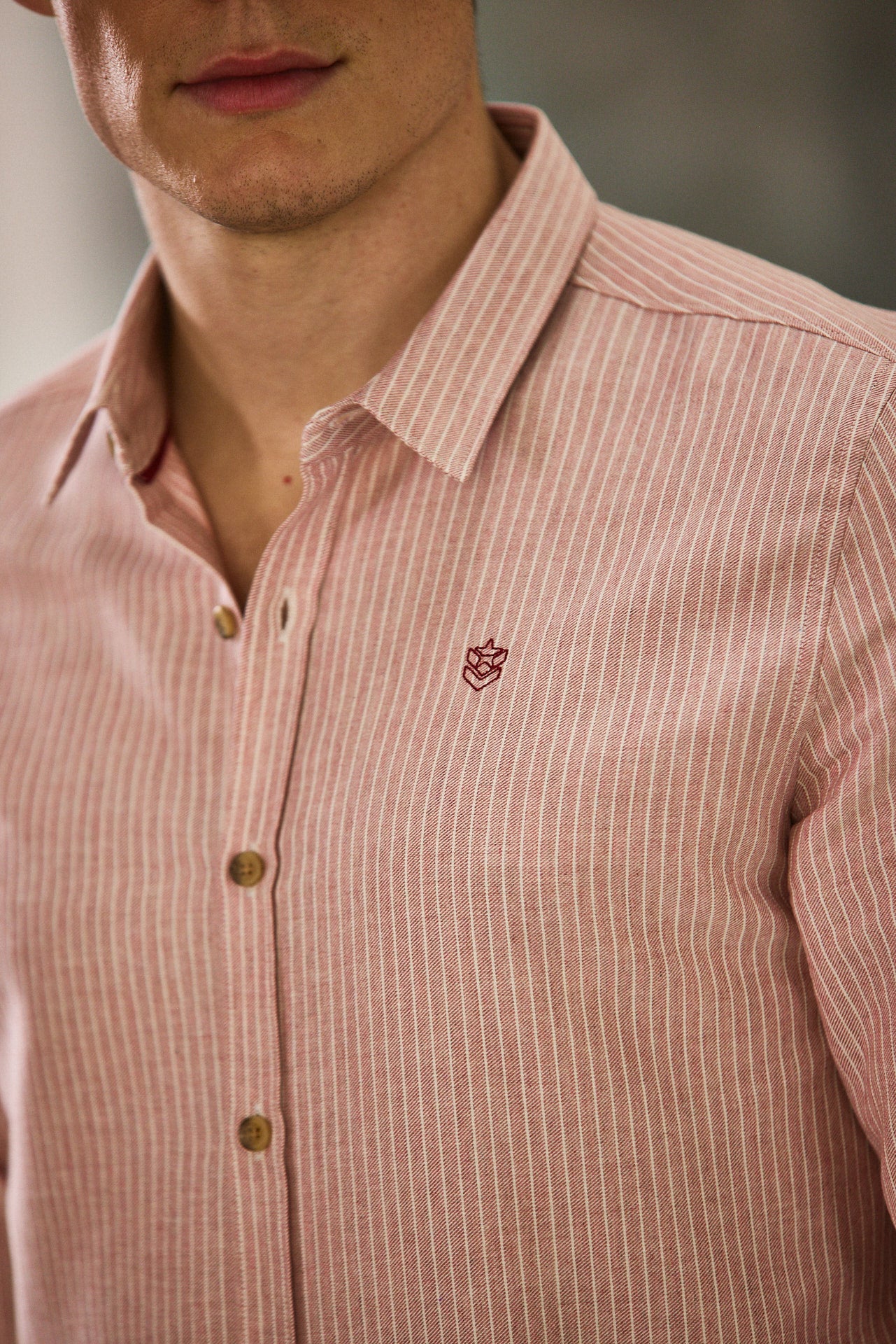 Chemise ajustée Homme Yoris Tokka dusty rose | Freeman T. Porter