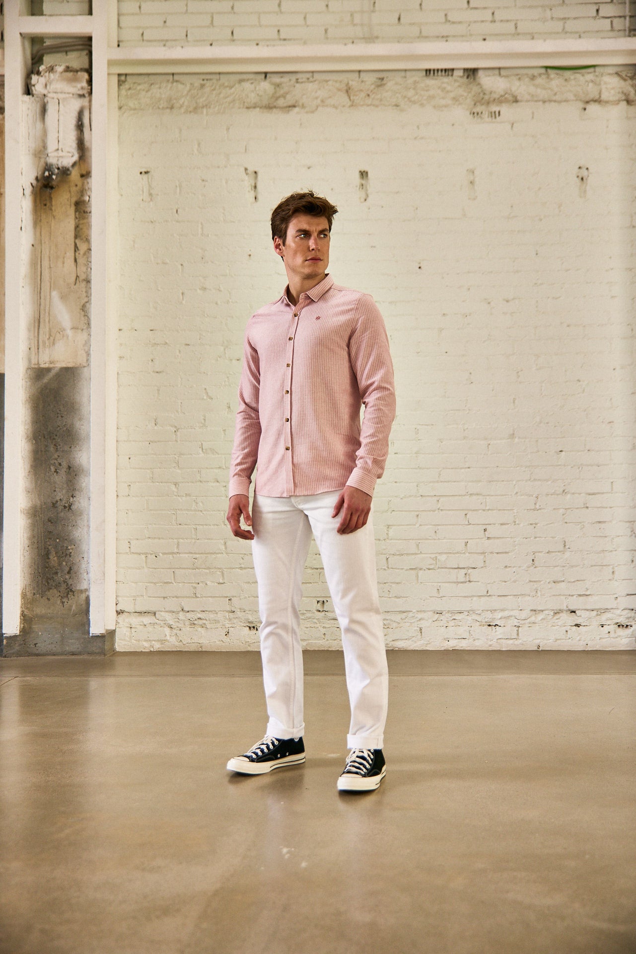Chemise ajustée Homme Yoris Tokka dusty rose | Freeman T. Porter