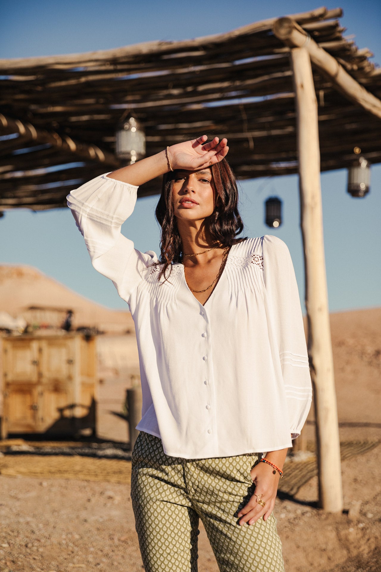 Top manches longues Femme Tya Plain Color white | Freeman T. Porter