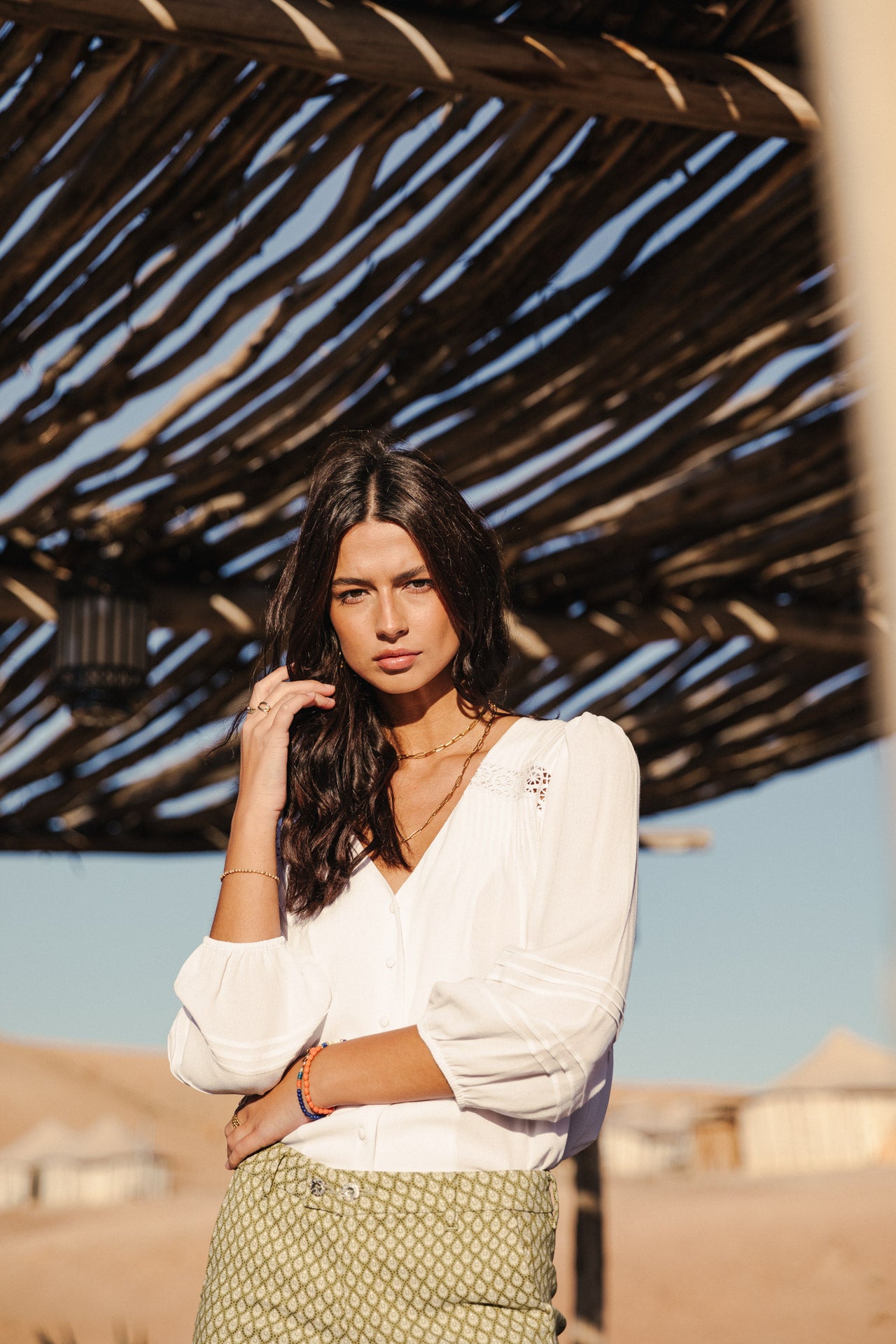 Top manches longues Mujer Tya Plain Color white | Freeman T. Porter