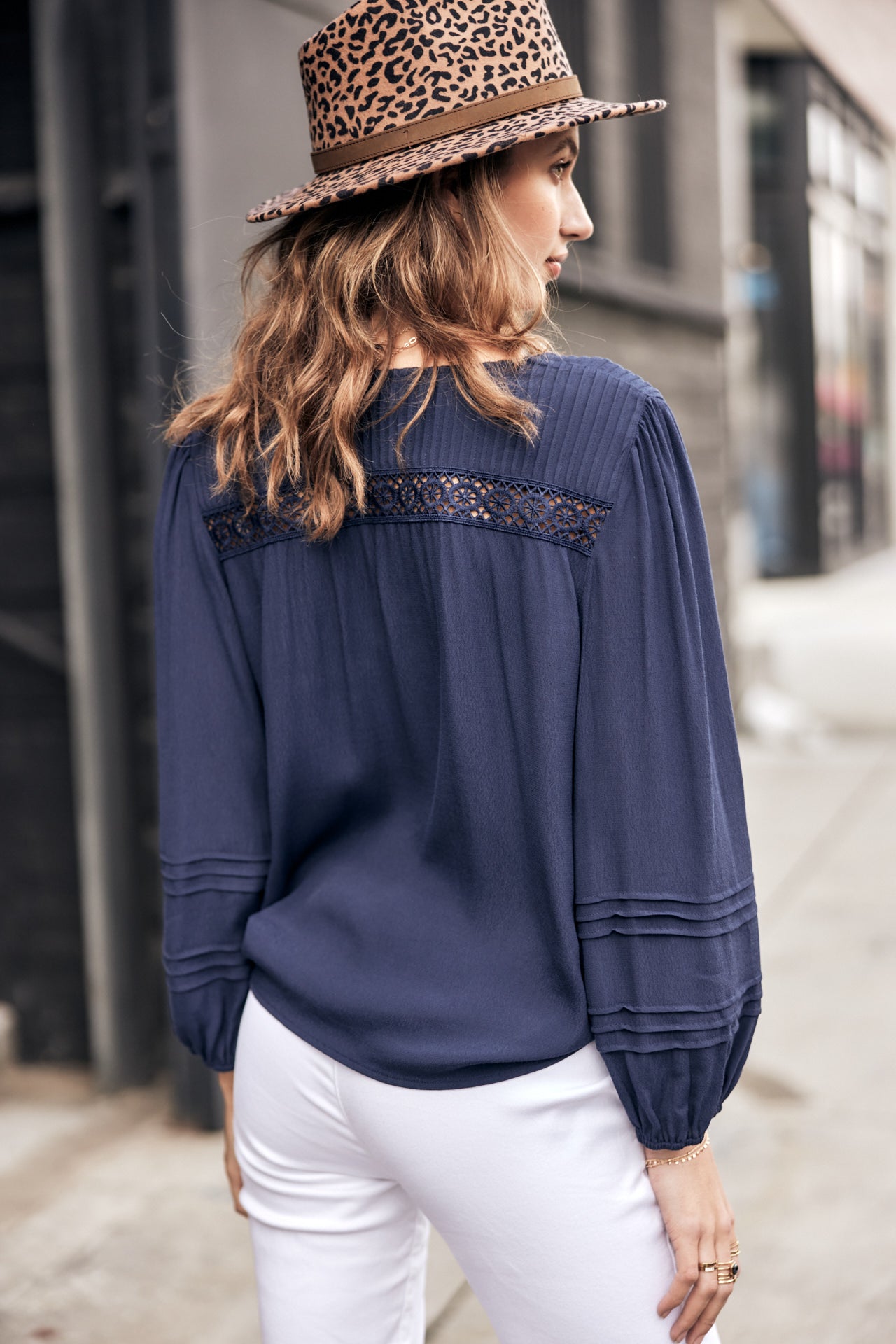 Top manches longues Femme Tya Plain Color dark blue | Freeman T. Porter