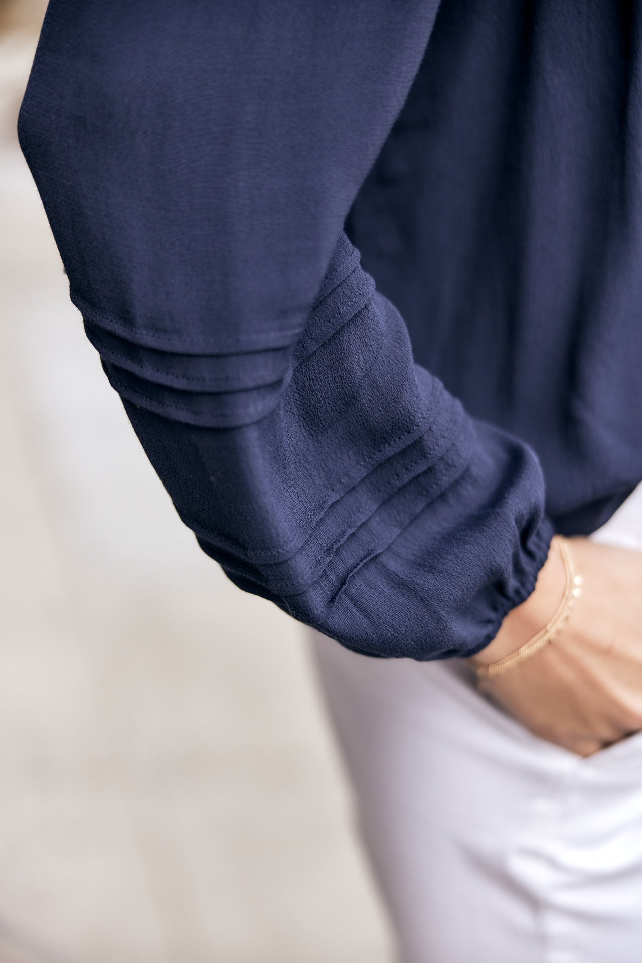 Top manches longues Mujer Tya Plain Color dark blue | Freeman T. Porter