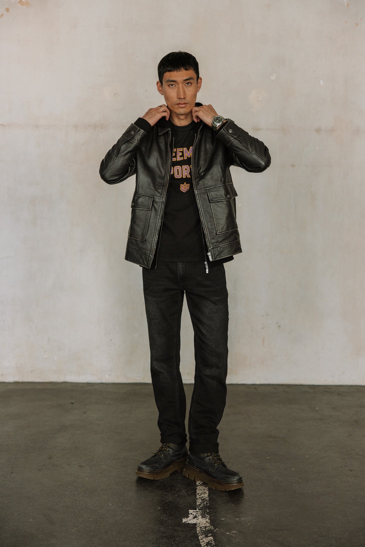 T-Shirt Mann Chuck Neon black | Freeman T. Porter