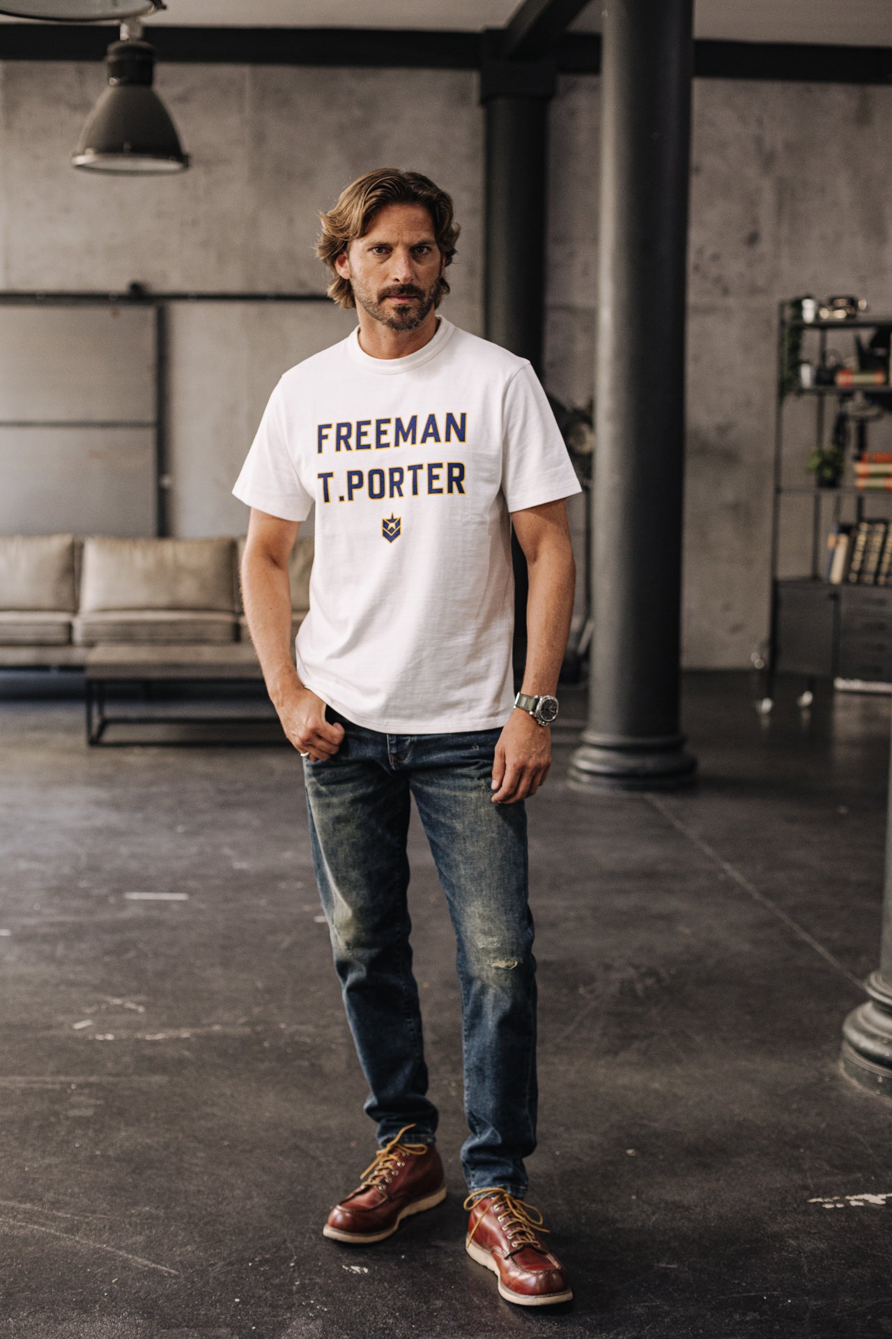 T-shirt Homme Chuck Neon ecru | Freeman T. Porter