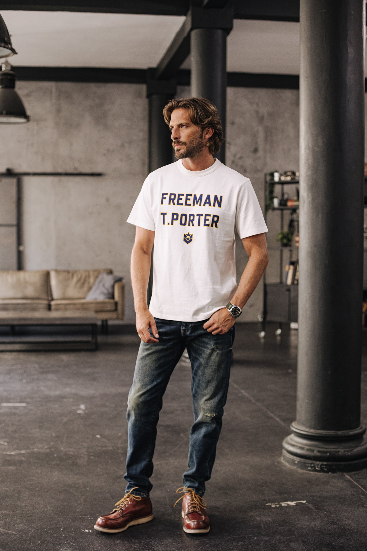 T-shirt Homme Chuck Neon ecru | Freeman T. Porter
