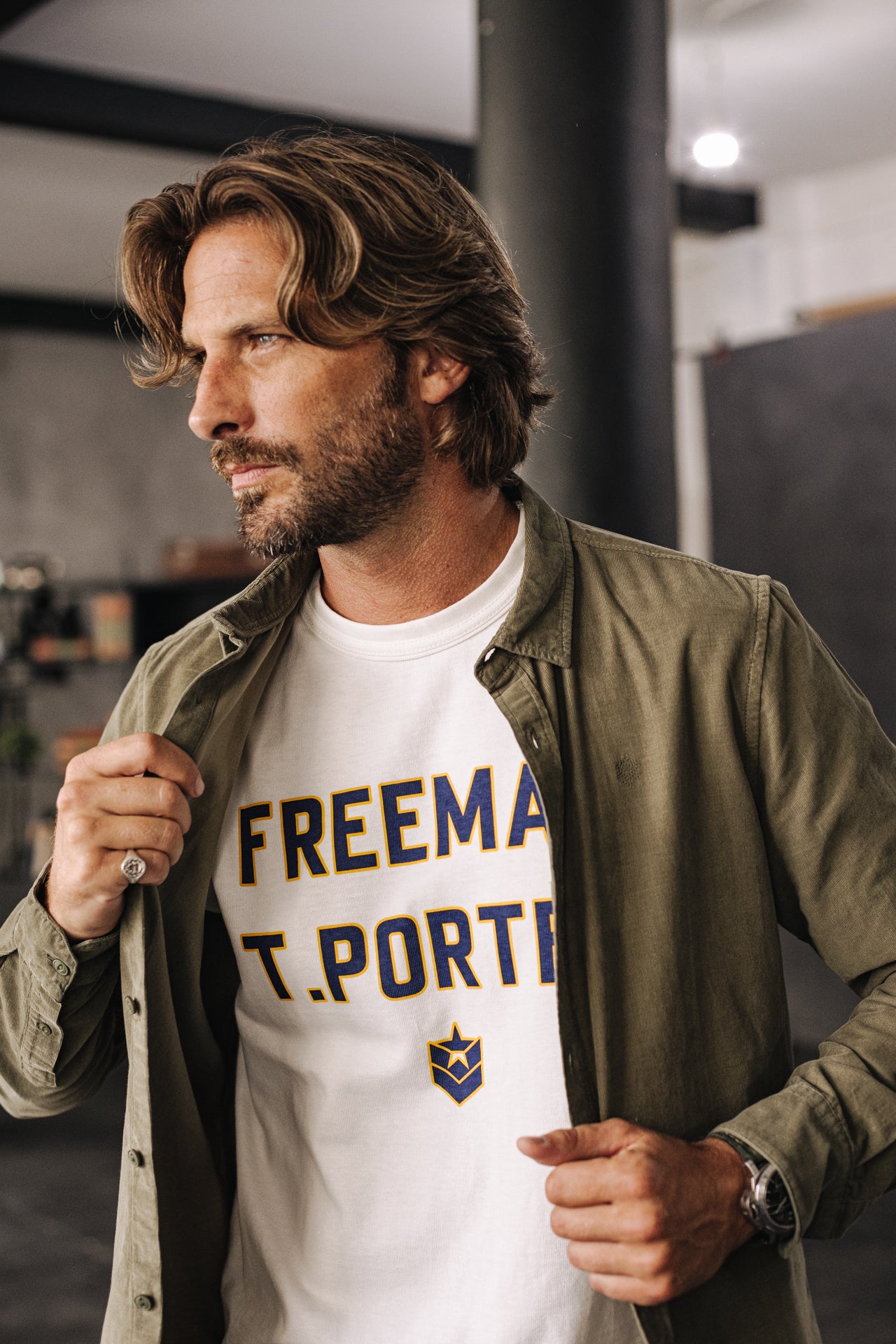 T-shirt Homme Chuck Neon ecru | Freeman T. Porter