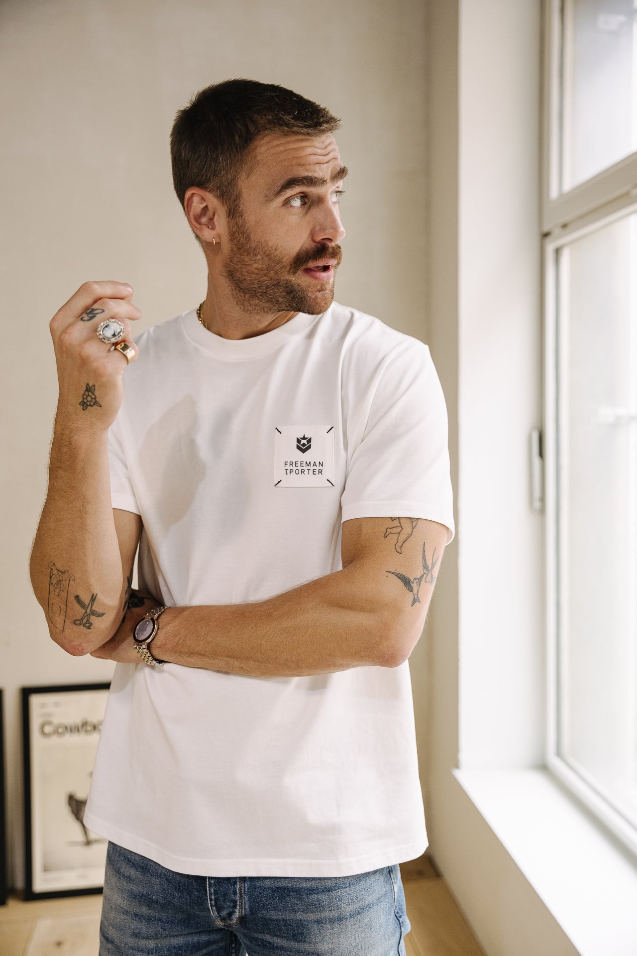 T-shirt Homme Chuck Patch white | Freeman T. Porter