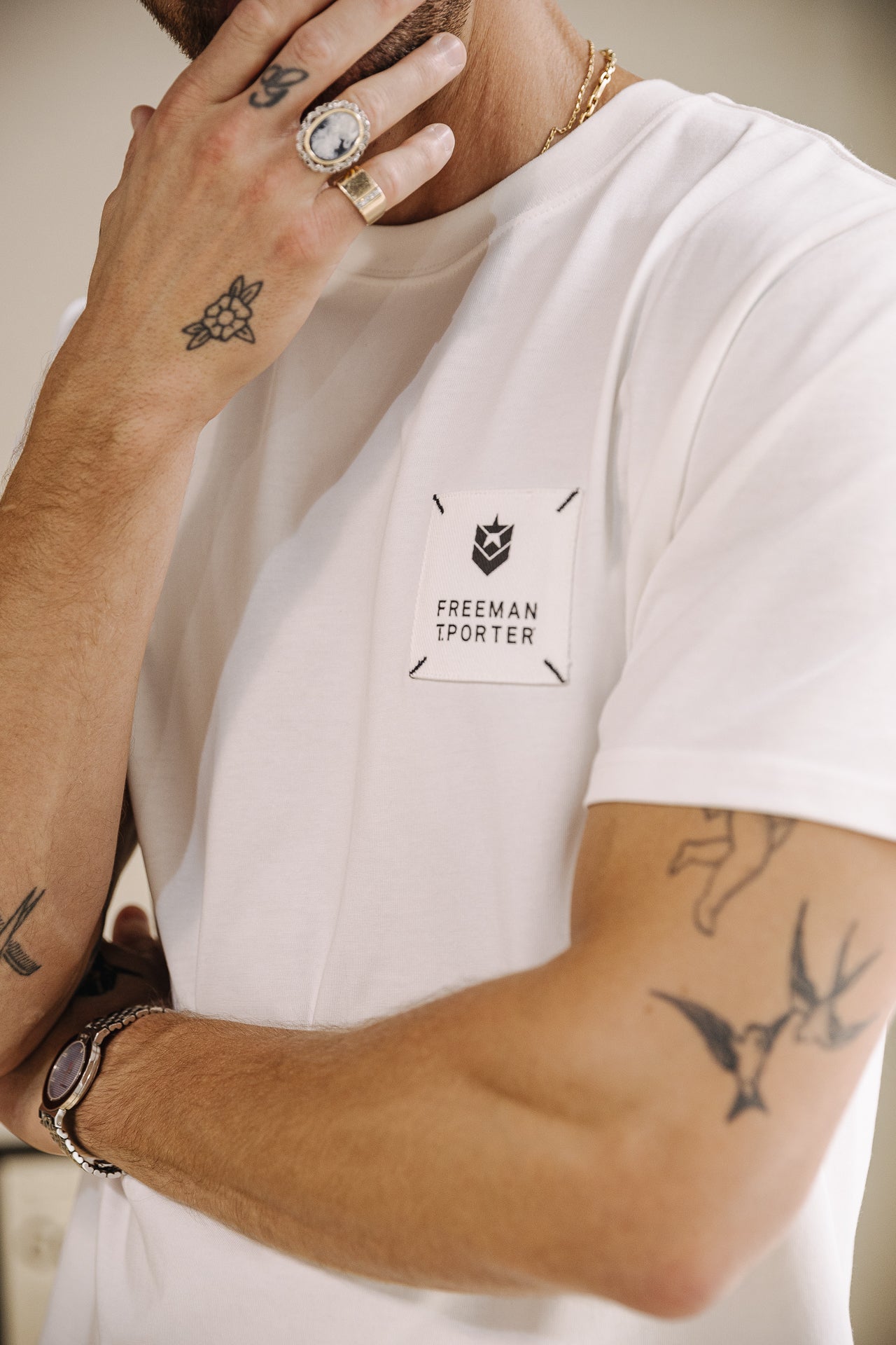 T-shirt Homme Chuck Patch white | Freeman T. Porter