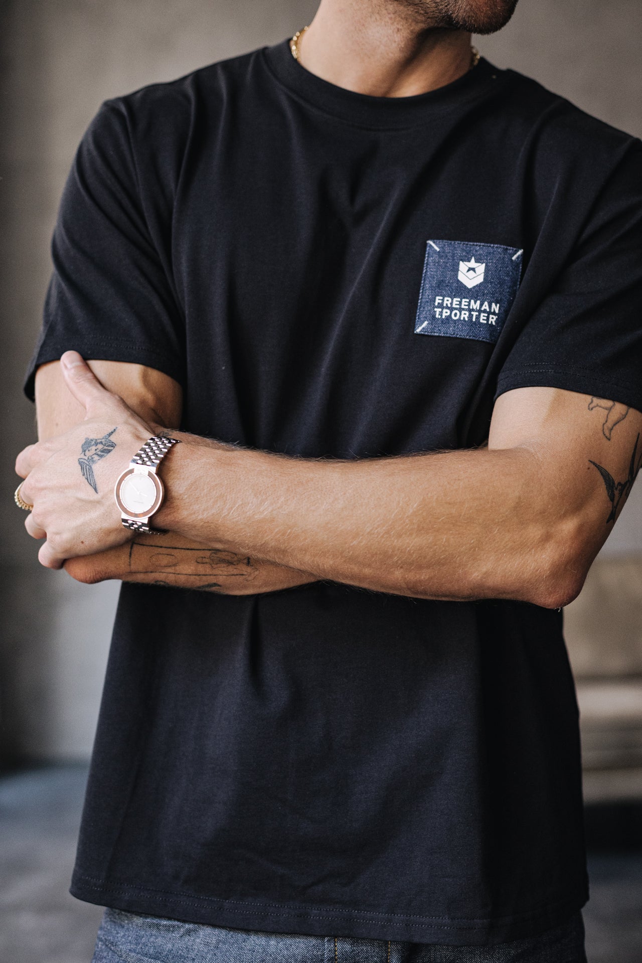 T-shirt Homme Chuck Patch black | Freeman T. Porter