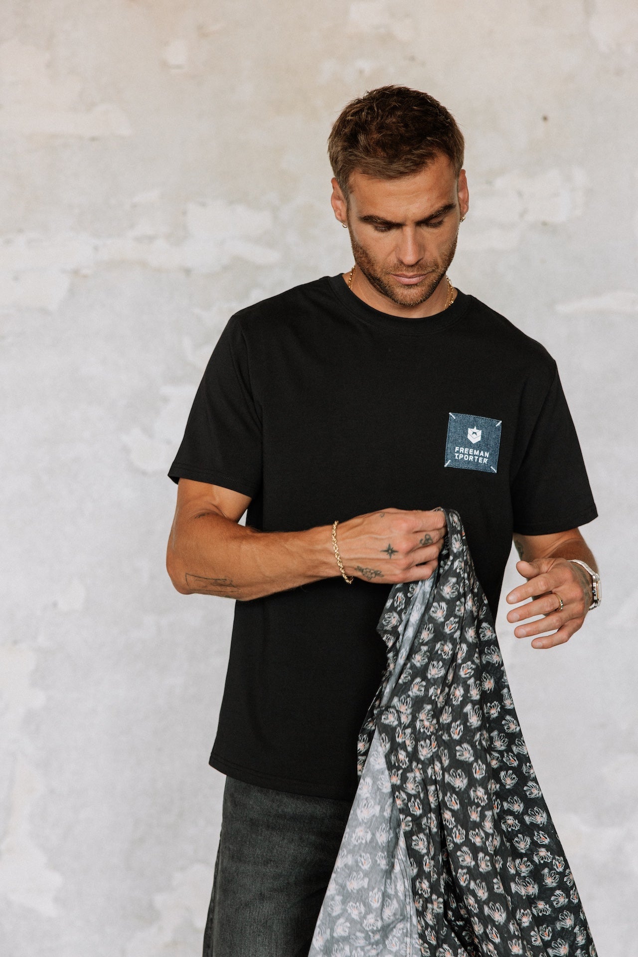 Camiseta Hombres Chuck Patch black | Freeman T. Porter