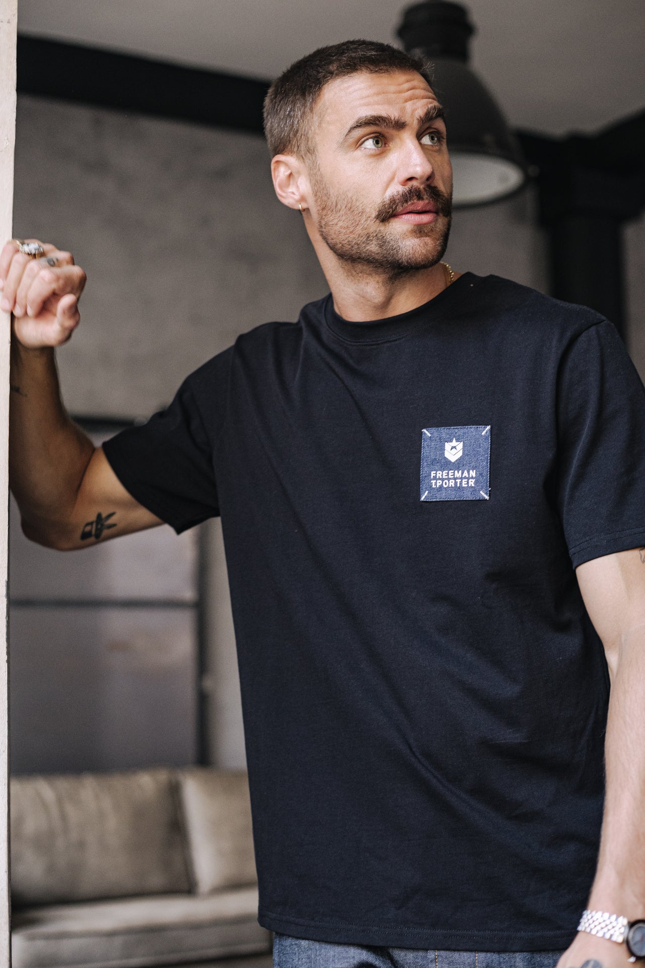T-shirt Homme Chuck Patch black | Freeman T. Porter