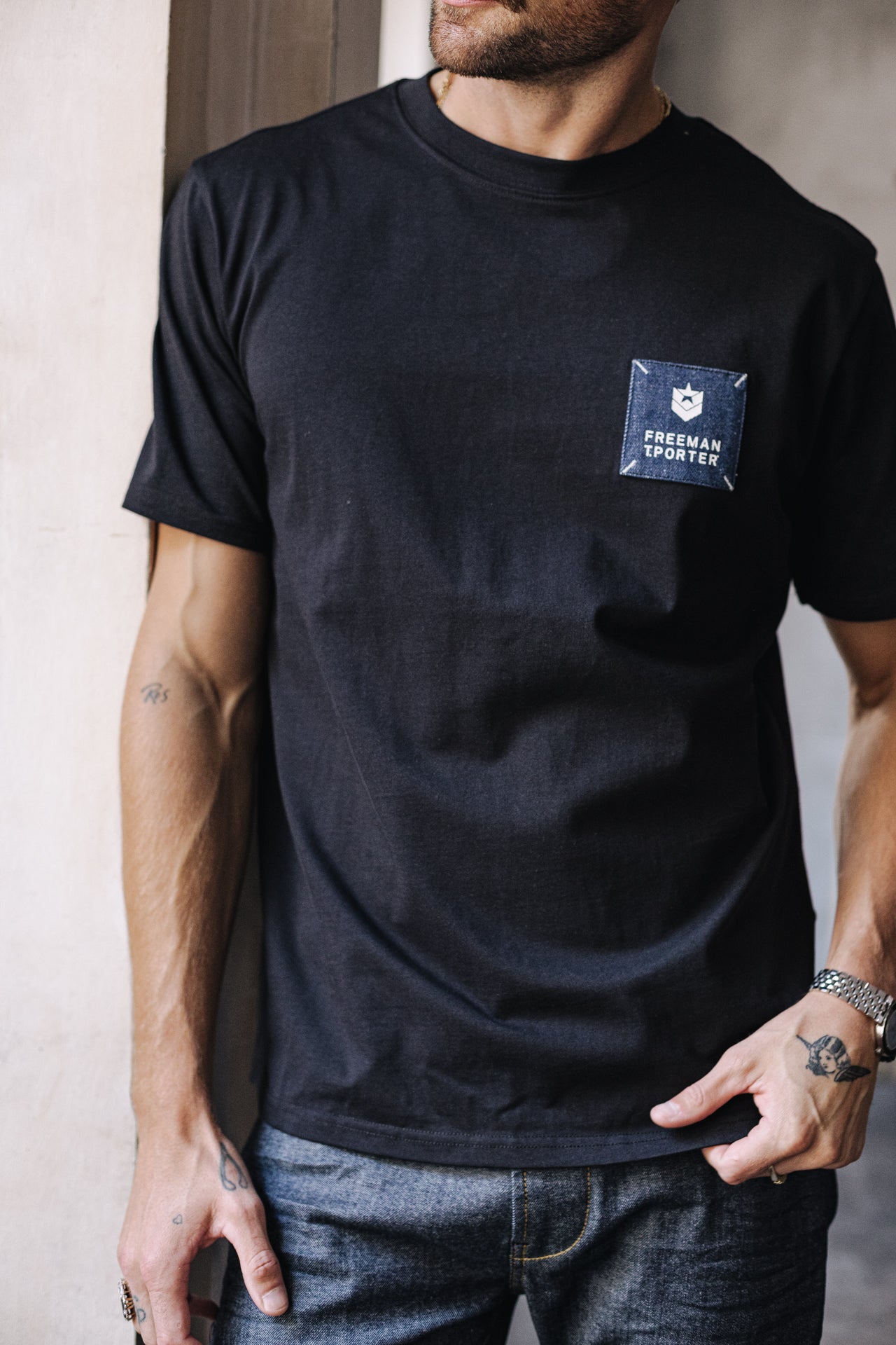 T-shirt Homme Chuck Patch black | Freeman T. Porter