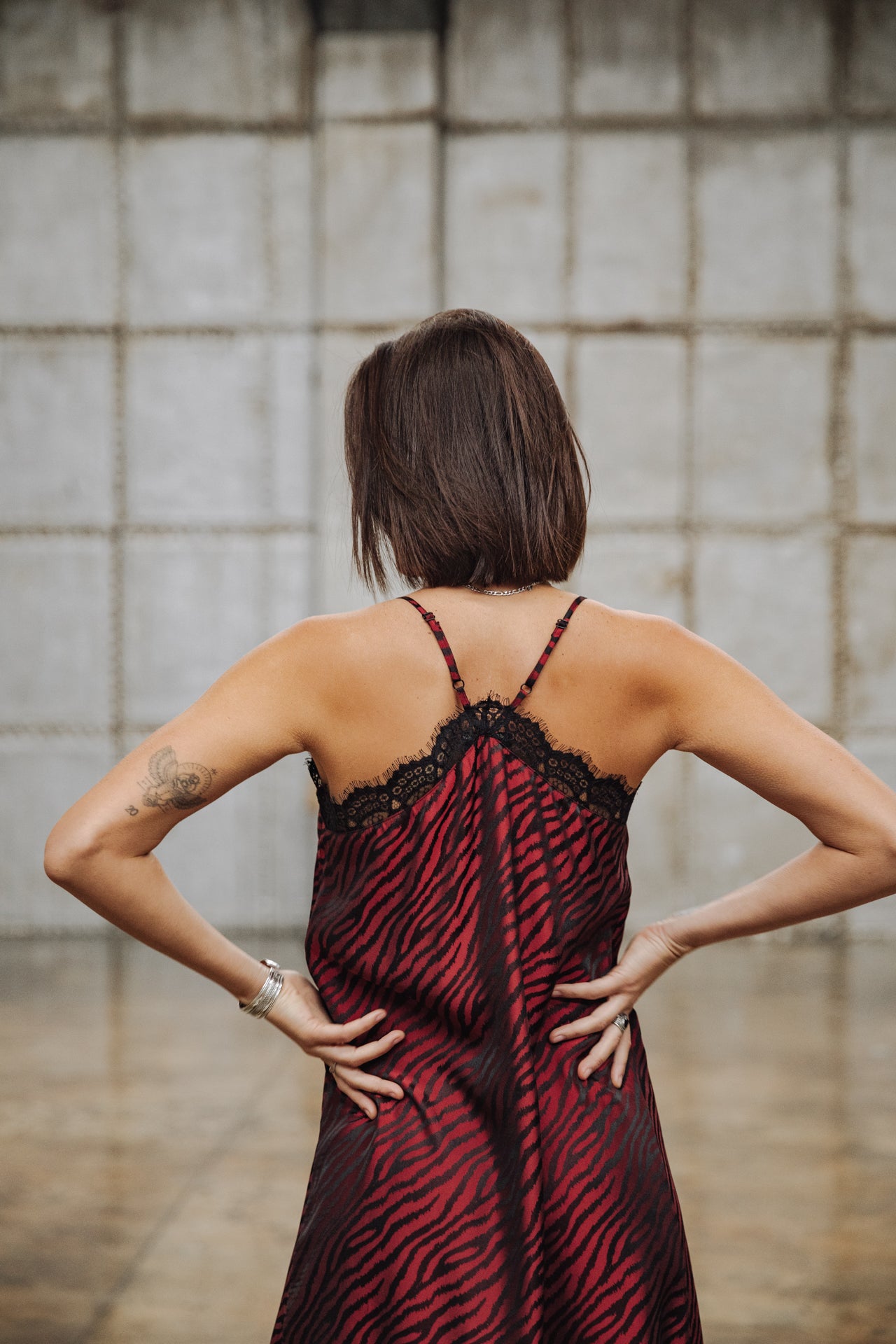 Robe longue Frau Mia Red Zebra salsa | Freeman T. Porter
