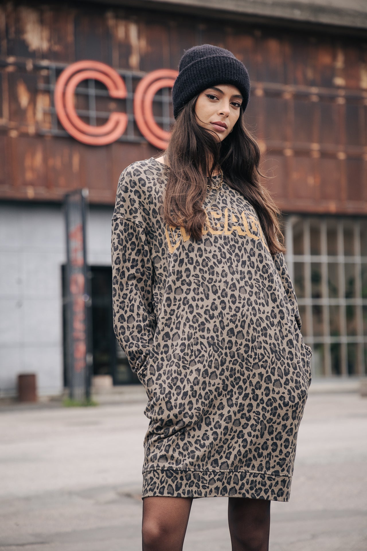 Robe mi-longue Frau Randsy Leo Chicago khaki | Freeman T. Porter