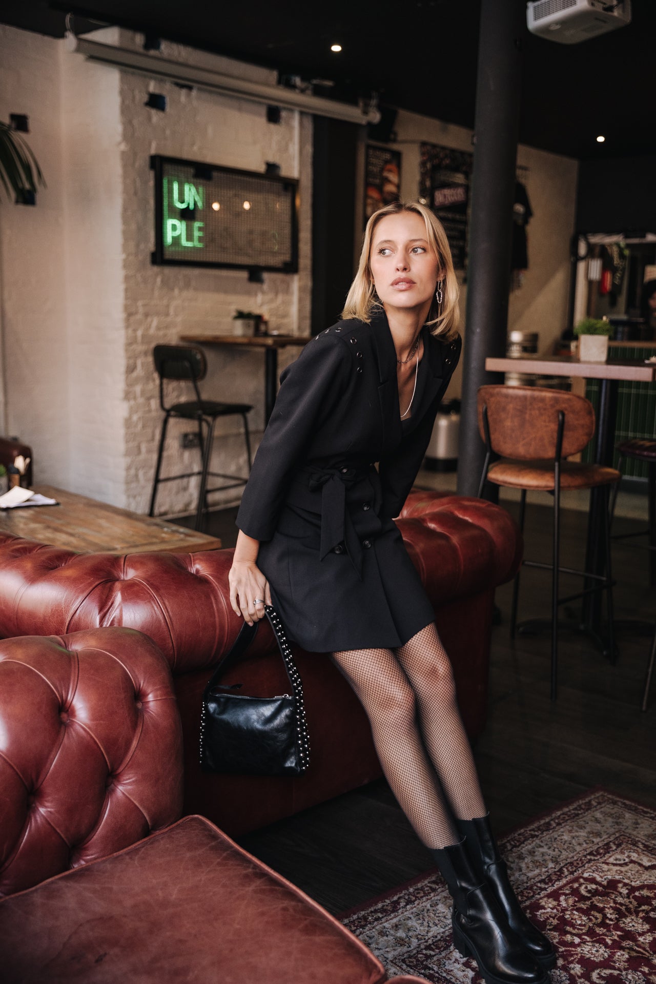 Robe tailleur courte Frau Ranita Circle black | Freeman T. Porter