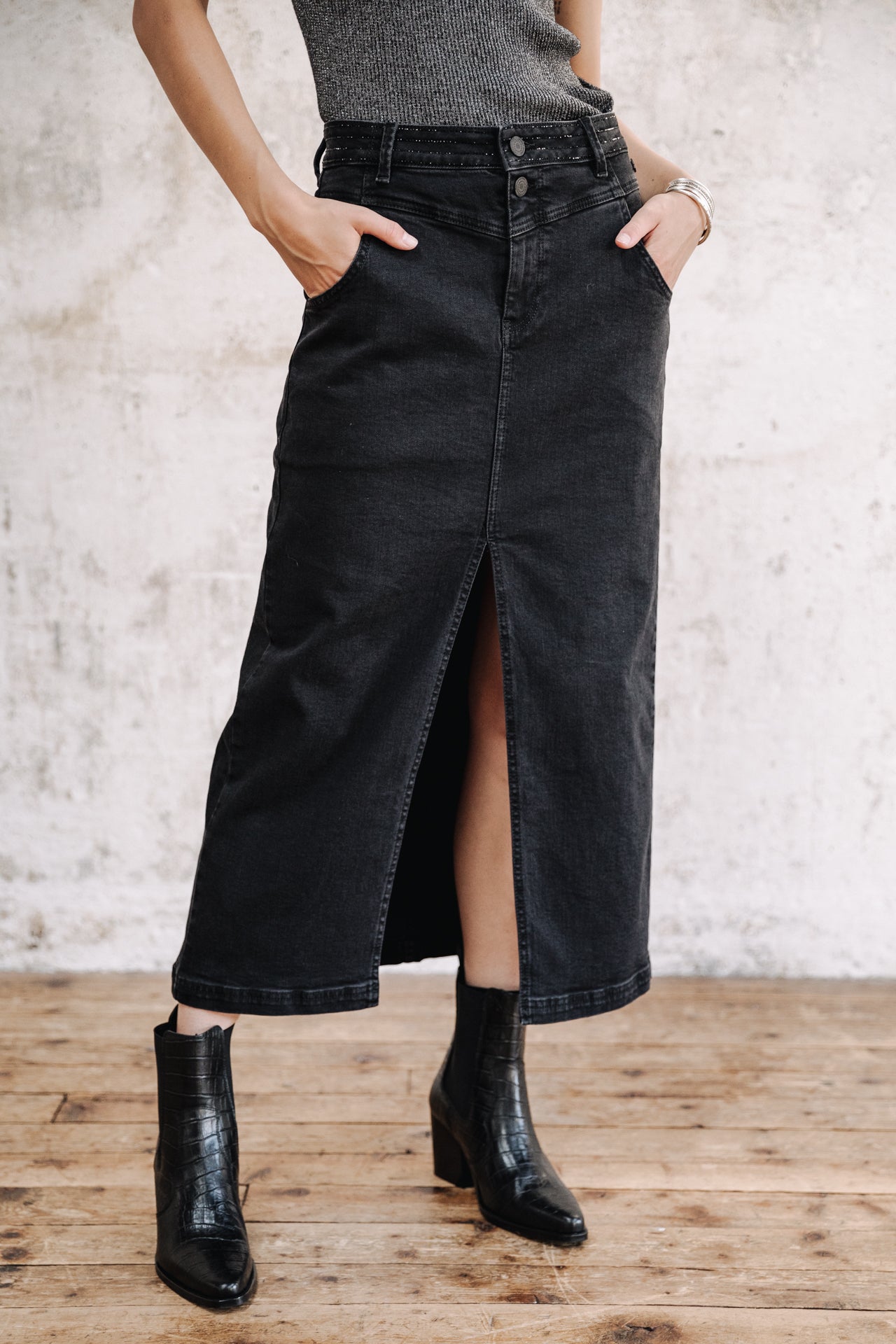 Jupe en jeans Femme Floria bologna | Freeman T. Porter