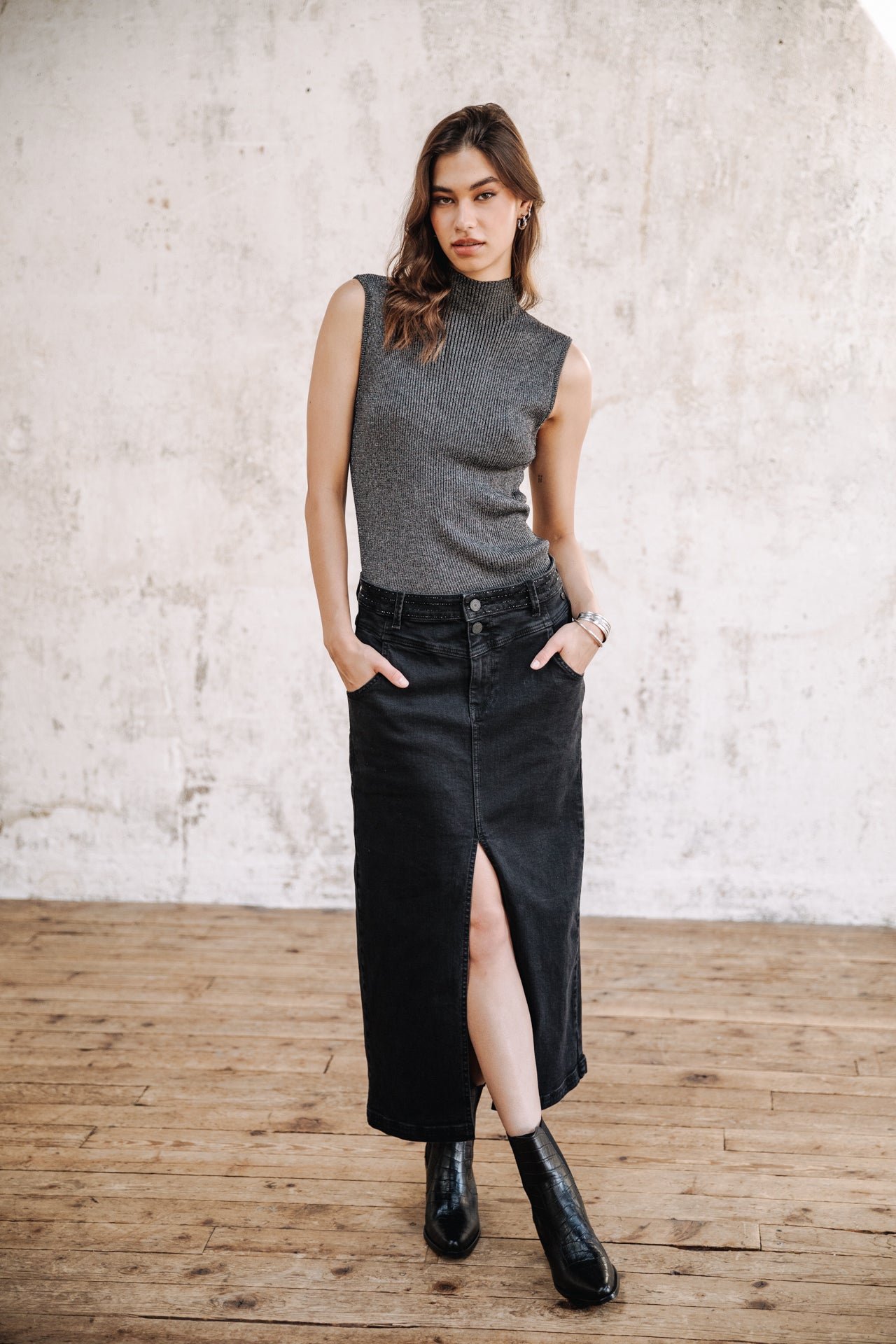 Jupe en jeans Femme Floria bologna | Freeman T. Porter