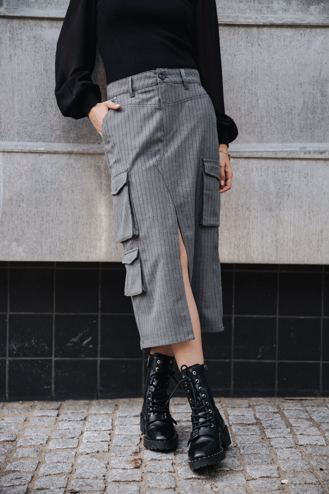 Jupe Cargo Femme Welby Buren Grey moon rock | Freeman T. Porter