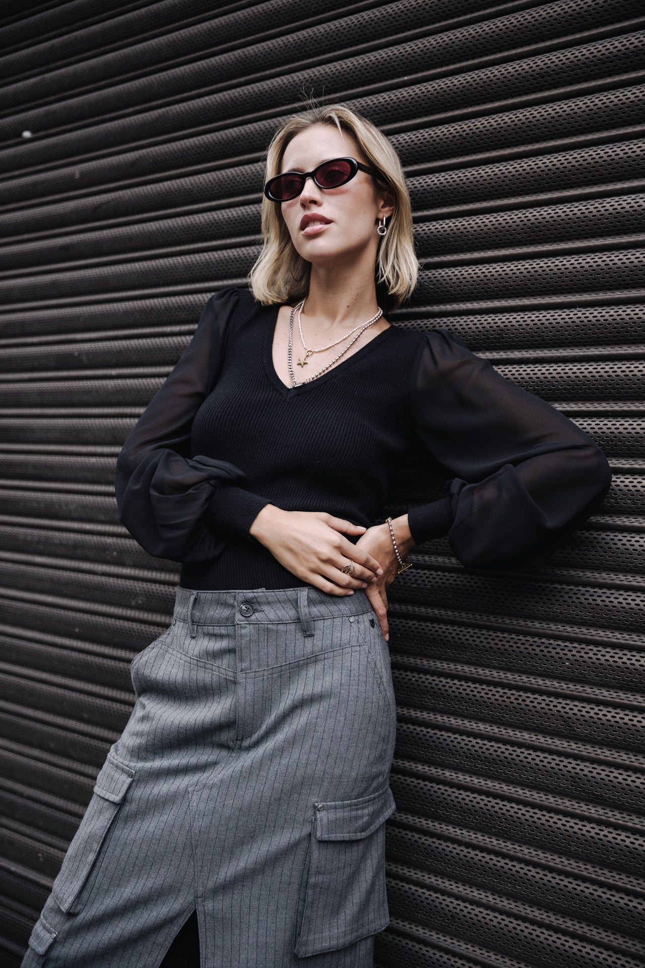 Jupe Cargo Femme Welby Buren Grey moon rock | Freeman T. Porter