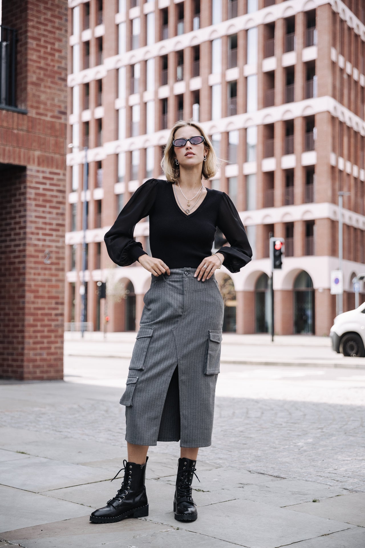 Jupe Cargo Femme Welby Buren Grey moon rock | Freeman T. Porter