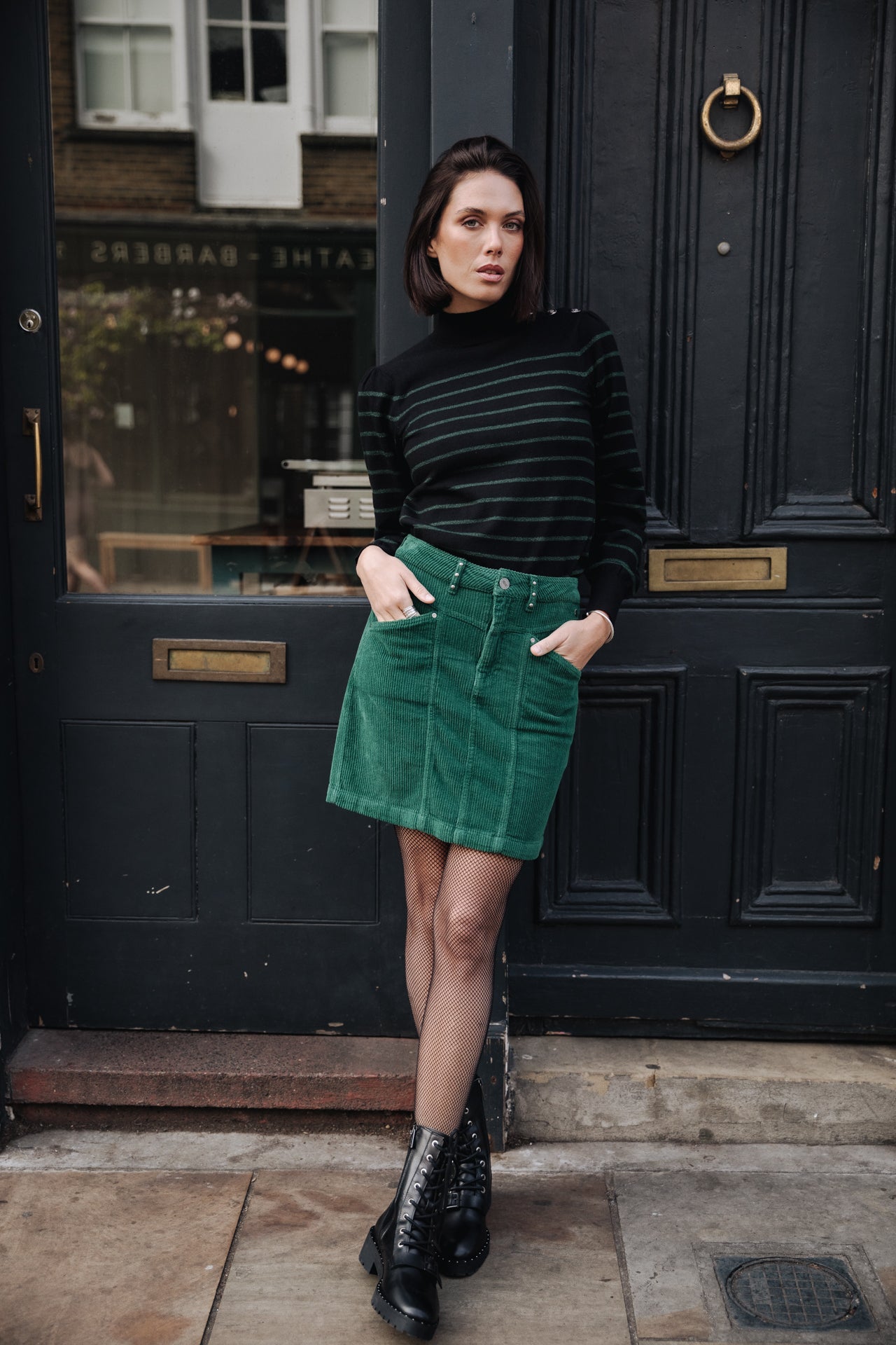 Jupe en velours Femme Zelya Veluto evergreen | Freeman T. Porter